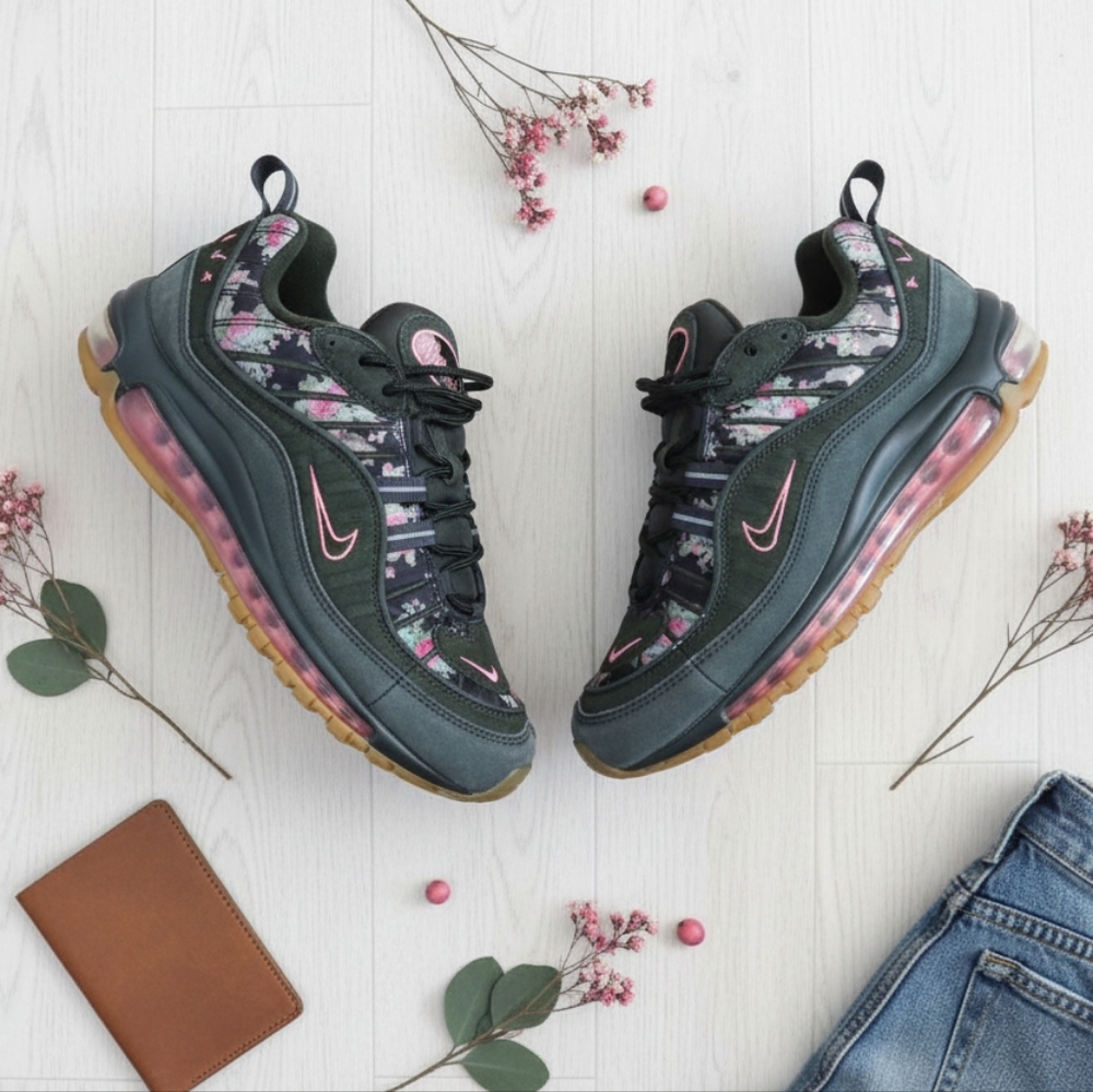 Nike Air Max 98 Sequoia Floral Camo Sneakers US 8